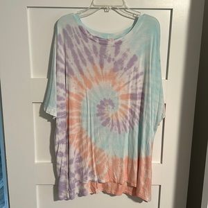 The-Dye Short Sleeved Top